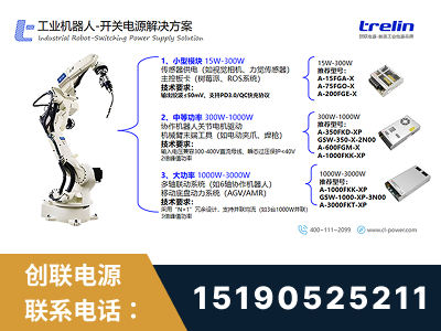 榆树-工业机器人-开关电源解决方案